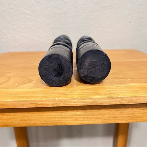 Vintage African Ebony Wood Hand Carved Candles Holder - Picture 3 of 6